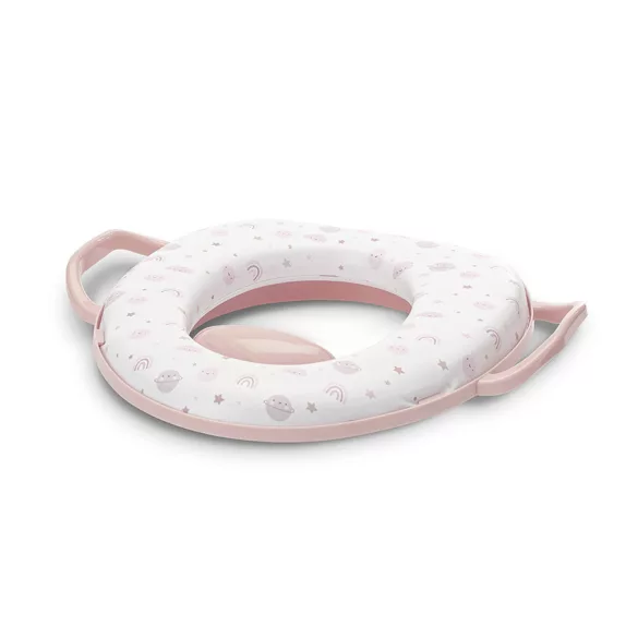 Lorelli polstrovaný zúžovač na WC s držadlom - Planets Pink