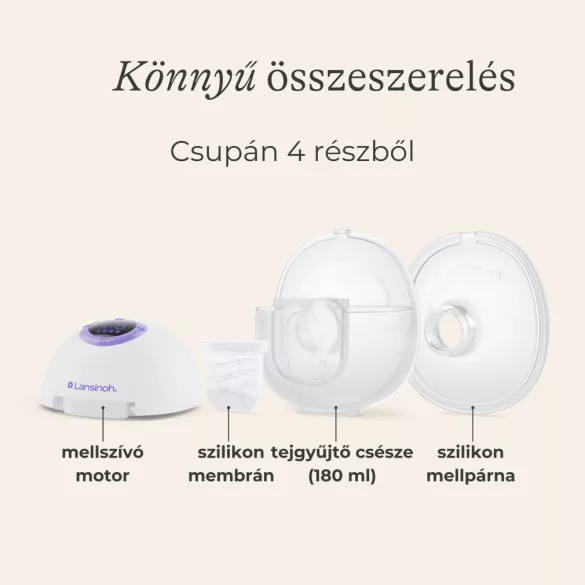 Prenosná odsávačka mlieka Lansinoh – 4-fázová, jednoduchá + DARČEK 25 ks vrecúšok na materské mlieko Lansinoh