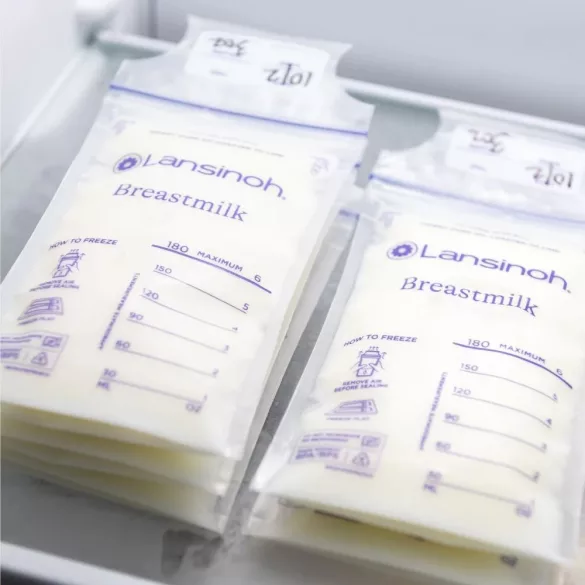 Prenosná odsávačka mlieka Lansinoh – 4-fázová, jednoduchá + DARČEK 25 ks vrecúšok na materské mlieko Lansinoh