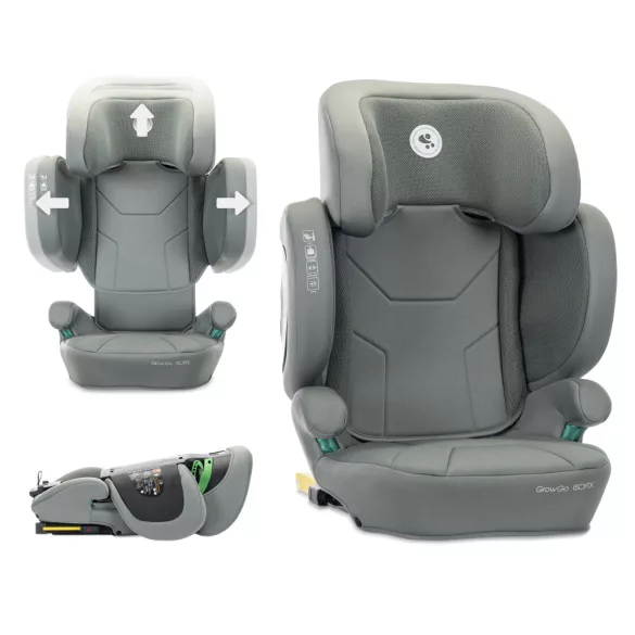 Lorelli Growgo 100–150 cm skladateľná detská autosedačka i-Size s upevnením Isofix – zelená