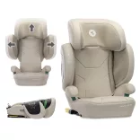 Lorelli Growgo 100–150 cm skladateľná detská autosedačka i-Size s upevnením ISOFIX – béžová