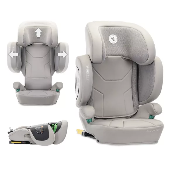 Lorelli Growgo 100–150 cm skladateľná detská autosedačka i-Size s upevnením Isofix – šedá