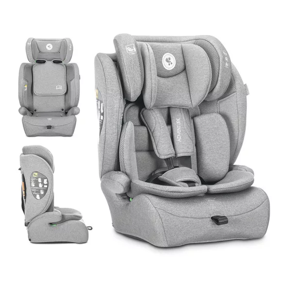 Detská autosedačka Lorelli Adventure i-Size 76–150 cm – Grey (bez krabice)