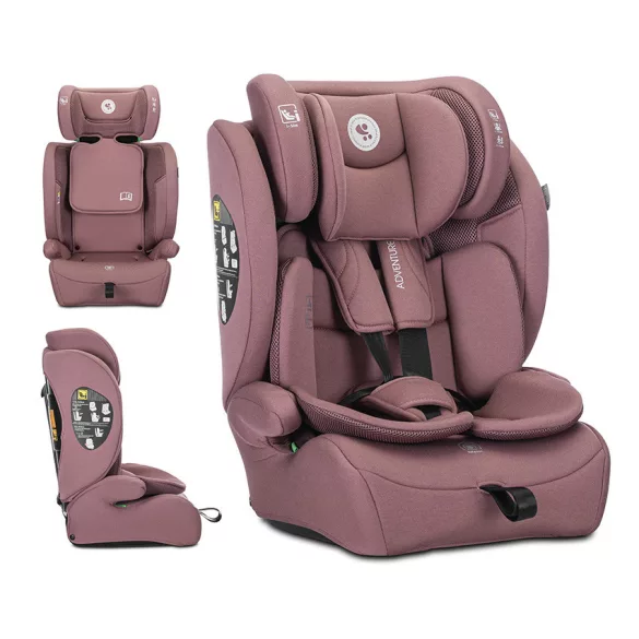 Detská autosedačka Lorelli Adventure i-Size 76–150 cm – Pink (bez krabice)