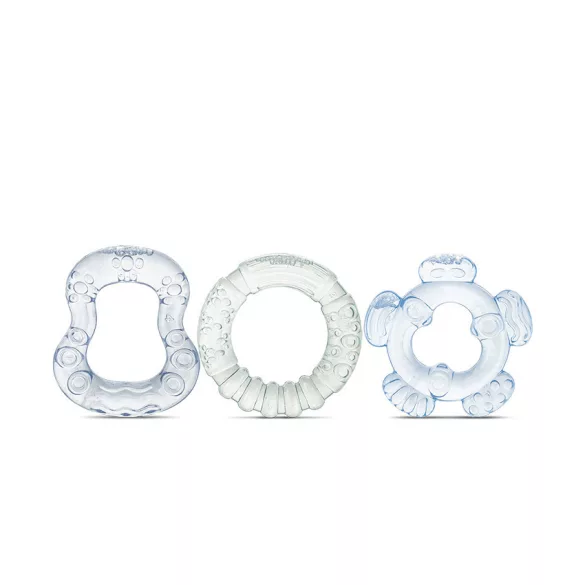 Baby Care 3 ks chladiteľných hryzadiel – Iceberg Green/Airy Blue