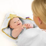ClevaMama Extra veľký bambusový detský uterák – biely