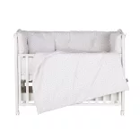Chipolino 9-dielna sada posteľnej bielizne s obliečkou na perinu 60/120 – Beige stars
