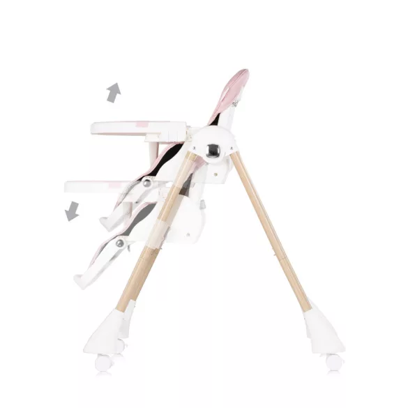 Multifunkčná detská stolička Chipolino Candy Shop – Powder pink
