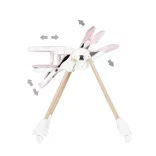Multifunkčná detská stolička Chipolino Candy Shop – Powder pink