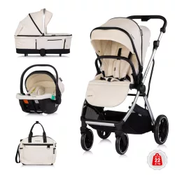 Multifunkčný kočík Chipolino Aurora 3 v 1 – Cashmere