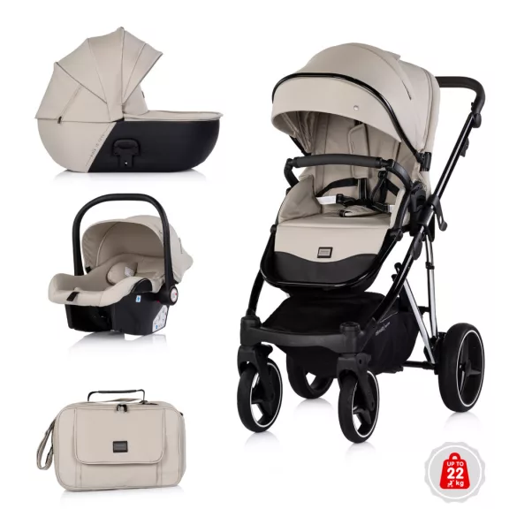 Chipolino Imperium 3 v 1 kočík pre novorodencov – Cashmere