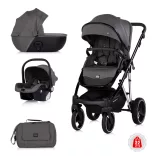 Chipolino Imperium 3 v 1 kočík pre novorodencov – Charcoal