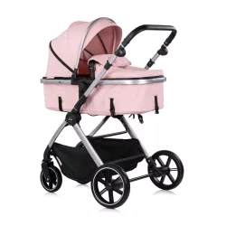   Detský kočík Chipolino Pearl 2 v 1 s športovou časťou, ktorú možno premeniť na kolísku – Powder pink