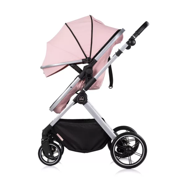 Detský kočík Chipolino Pearl 2 v 1 s športovou časťou, ktorú možno premeniť na kolísku – Powder pink