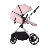 Detský kočík Chipolino Pearl 2 v 1 s športovou časťou, ktorú možno premeniť na kolísku – Powder pink