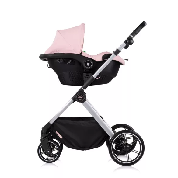 Detský kočík Chipolino Pearl 2 v 1 s športovou časťou, ktorú možno premeniť na kolísku – Powder pink