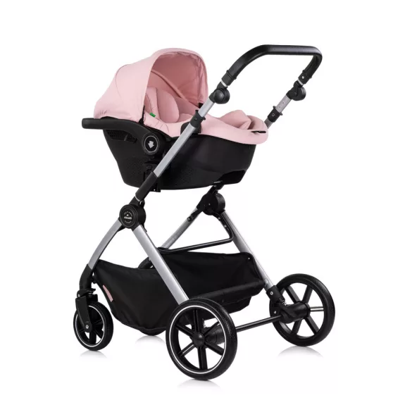 Detský kočík Chipolino Pearl 2 v 1 s športovou časťou, ktorú možno premeniť na kolísku – Powder pink