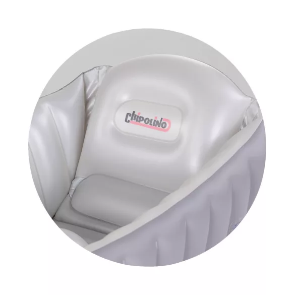 Chipolino Baby Cloud nafukovacia detská vaňa s pumpou – Grey