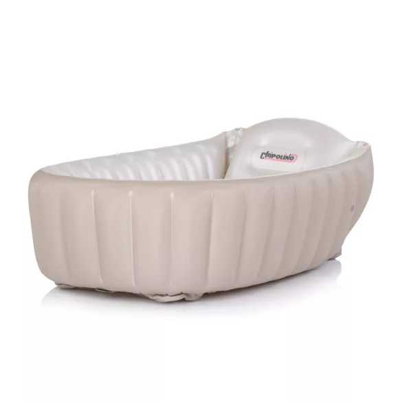 Chipolino Baby Cloud nafukovacia detská vaňa s pumpou – Latte