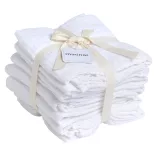 Mininor plienka z organickej bavlny 70x70 cm, 8 ks – biela