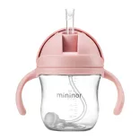 Mininor pohárik so slamkou 220 ml – ružový