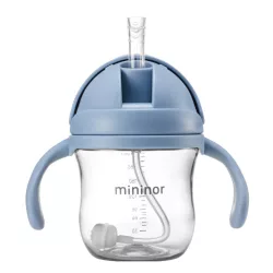 Mininor pohárik na pitie so slamkou 220 ml – modrý