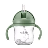 Pohárik s slamkou Mininor 220 ml – zelený