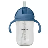 Pohárik s slamkou Mininor 330 ml – nebesky modrý