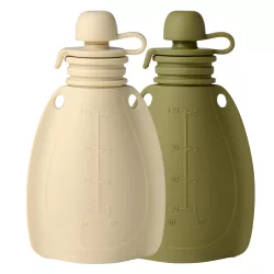   Mininor pohárik na smoothie 120 ml, 2 ks – béžový/machový