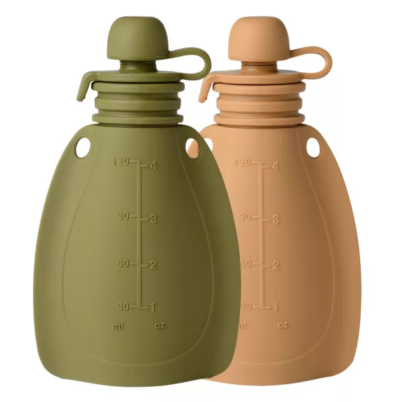 Mininor pohárik na smoothie 120 ml, 2 ks – machová/hnedá