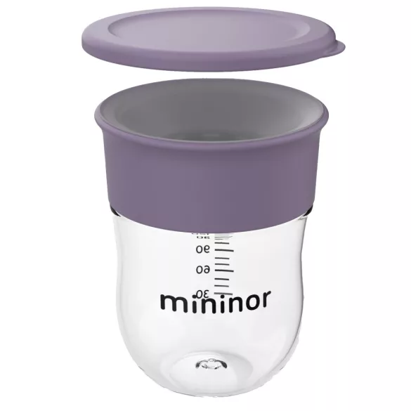 Mininor 360° detský pohárik 220 ml – fialový