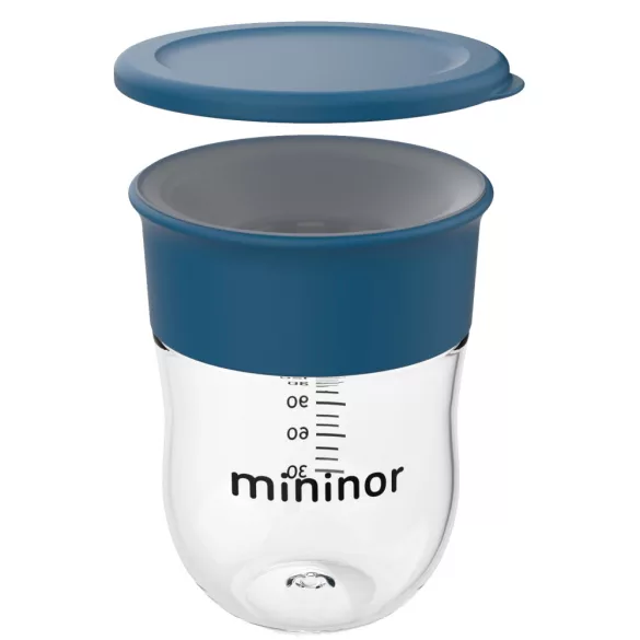 Mininor 360° detský pohárik 220 ml – modrý