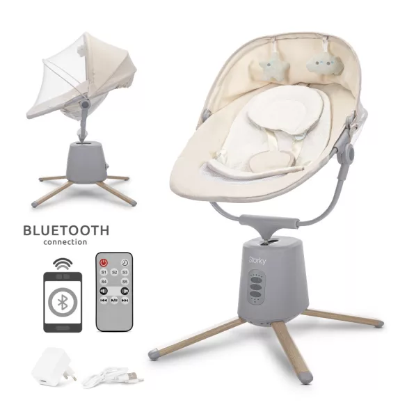 Lorelli Storky elektrická hojdačka – Beige
