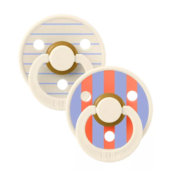 BIBS Cumlík, Studio Pin Colour, krémovo-biela kombinácia, 0–6 mesiacov