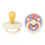 BIBS Cumlík, Studio Pin Colour, krémovo-biela kombinácia, 0–6 mesiacov
