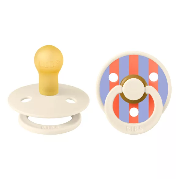 BIBS Cumlík, Studio Pin Colour, krémovo-biela kombinácia, 0–6 mesiacov