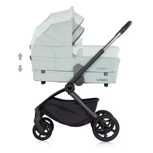 Detský kočík Chipolino Winner 2in1 pre novorodencov do 22 kg – Matcha