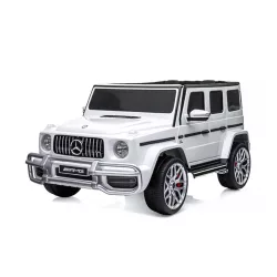   Chipolino Mercedes AMG G63 elektrické auto s 2 sedadlami – biela koža
