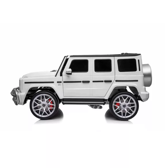 Chipolino Mercedes AMG G63 elektrické auto s 2 sedadlami – biela koža