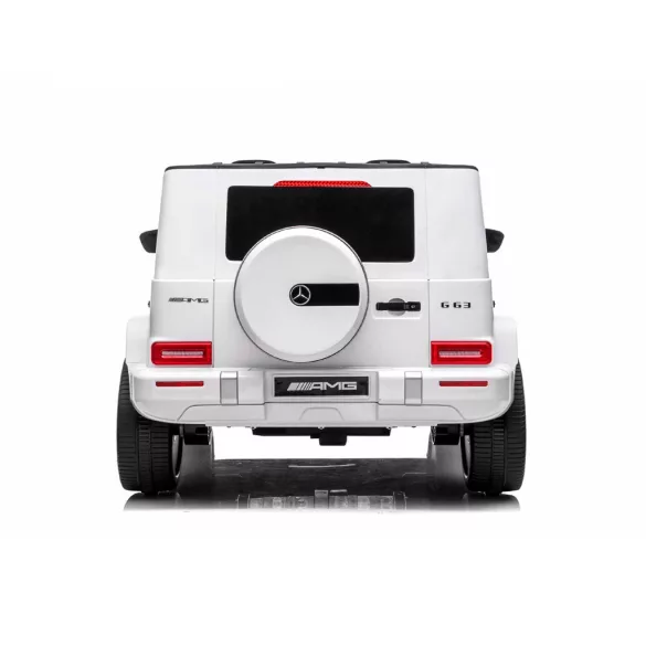 Chipolino Mercedes AMG G63 elektrické auto s 2 sedadlami – biela koža