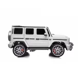 Chipolino Mercedes AMG G63 elektrické auto s 2 sedadlami – biela koža