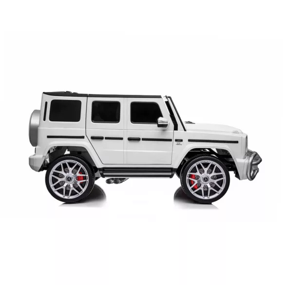 Chipolino Mercedes AMG G63 elektrické auto s 2 sedadlami – biela koža