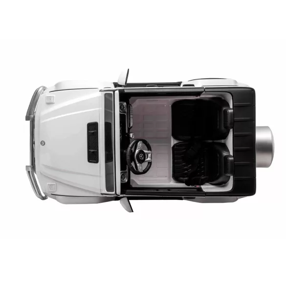 Chipolino Mercedes AMG G63 elektrické auto s 2 sedadlami – biela koža