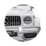 Chipolino Mercedes AMG G63 elektrické auto s 2 sedadlami – biela koža
