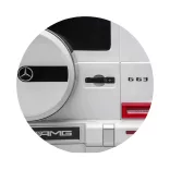 Chipolino Mercedes AMG G63 elektrické auto s 2 sedadlami – biela koža