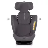 Detská autosedačka Chipolino Techno iGrow Isofix 40–150 cm – charcoal