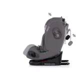Detská autosedačka Chipolino Techno iGrow Isofix 40–150 cm – charcoal
