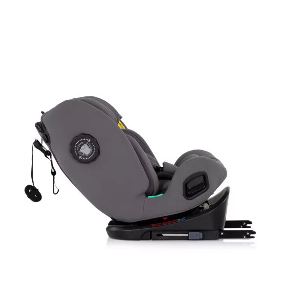 Detská autosedačka Chipolino Techno iGrow Isofix 40–150 cm – charcoal