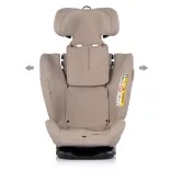 Detská autosedačka Chipolino Techno iGrow Isofix 40–150 cm – latte