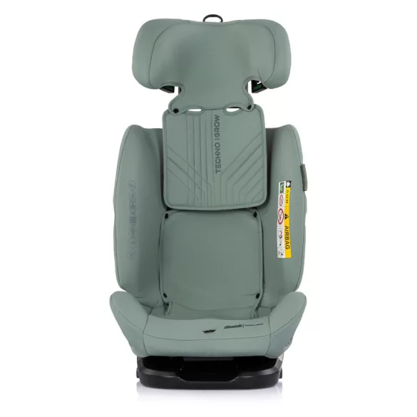 Detská autosedačka Chipolino Techno iGrow s upevnením Isofix 40–150 cm – matcha